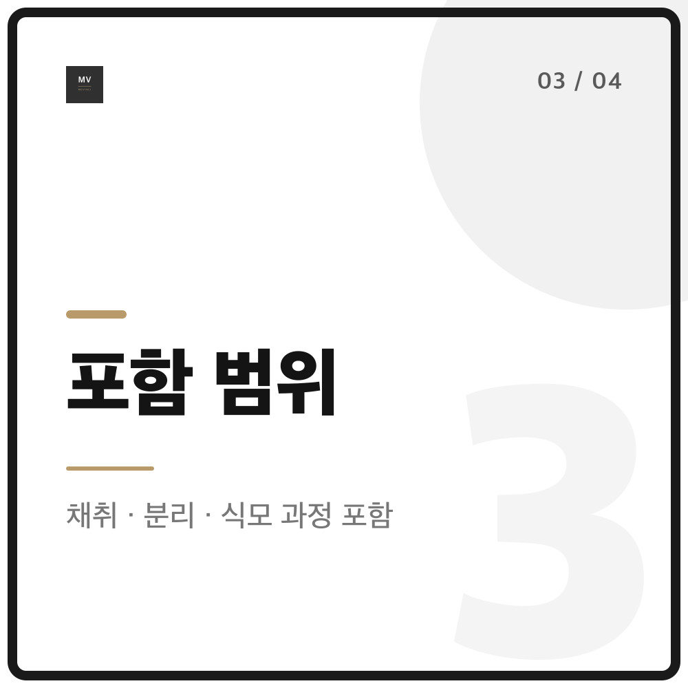 채취·분리·식모로 이어지는 수술 과정이 비용에 포함되는 범위