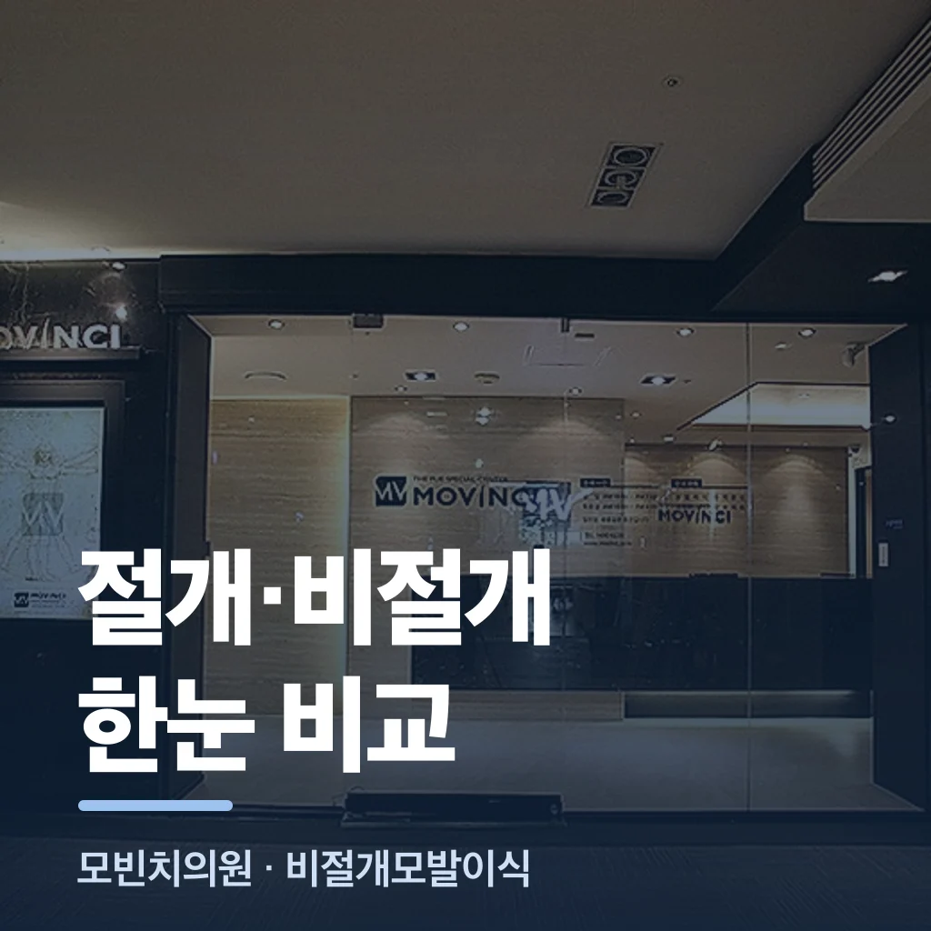 절개·비절개 한눈 비교